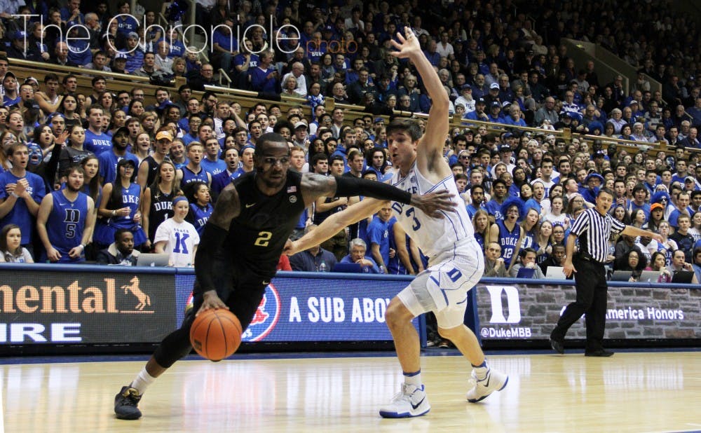 <p>Grayson Allen finished Saturday's game with 21 points, including five 3-pointers, despite a slow start that saw him tally just three points in the first 30 minutes.</p>