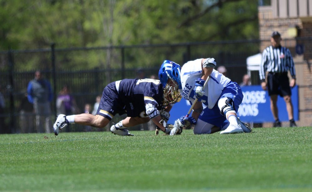 Junior Kyle Rowe ranks second in the ACC in faceoff percentage and ground balls won per game, giving the Blue Devils plenty of offensive opportunities.