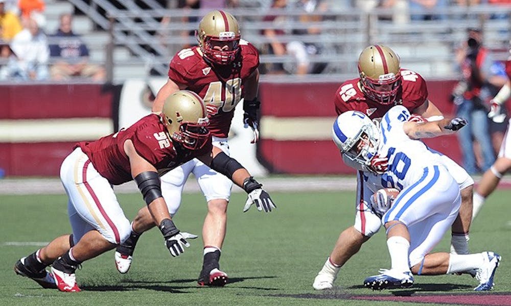 Boston College could not bring down Donovan Varner and the Blue Devil passing attack last Saturday.