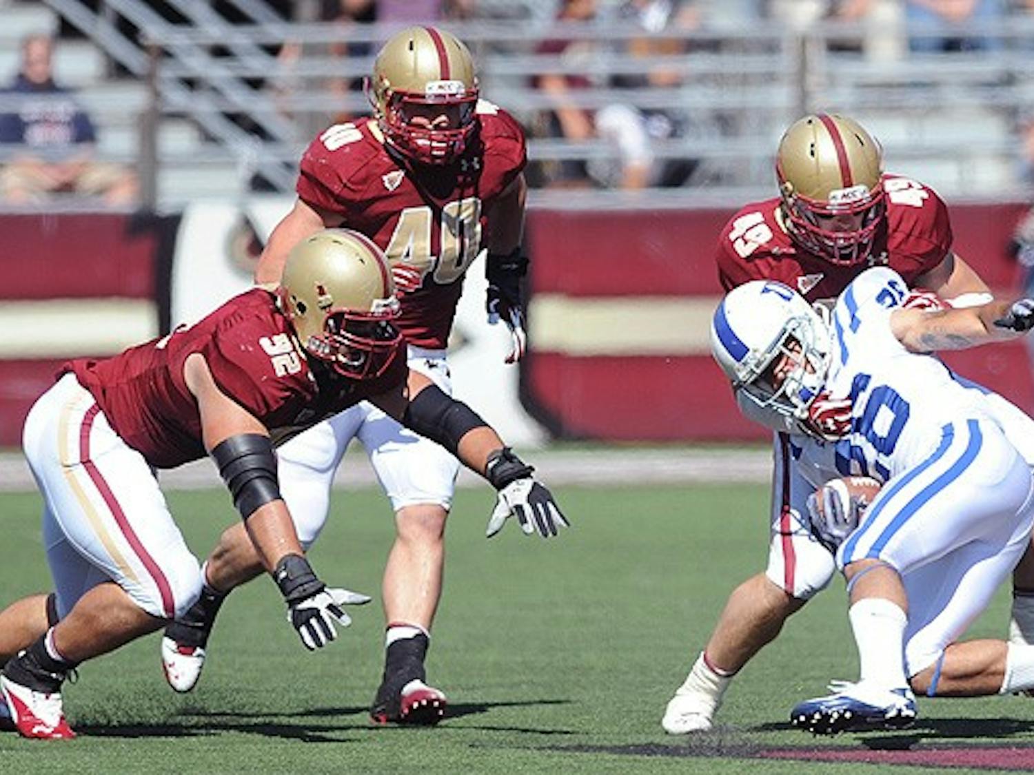 Boston College could not bring down Donovan Varner and the Blue Devil passing attack last Saturday.