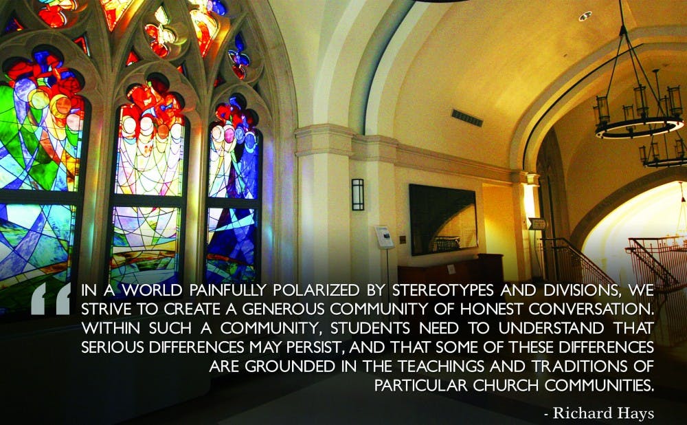 The above excerpt is from the open letter Dean Hays wrote to the Divinity School community.