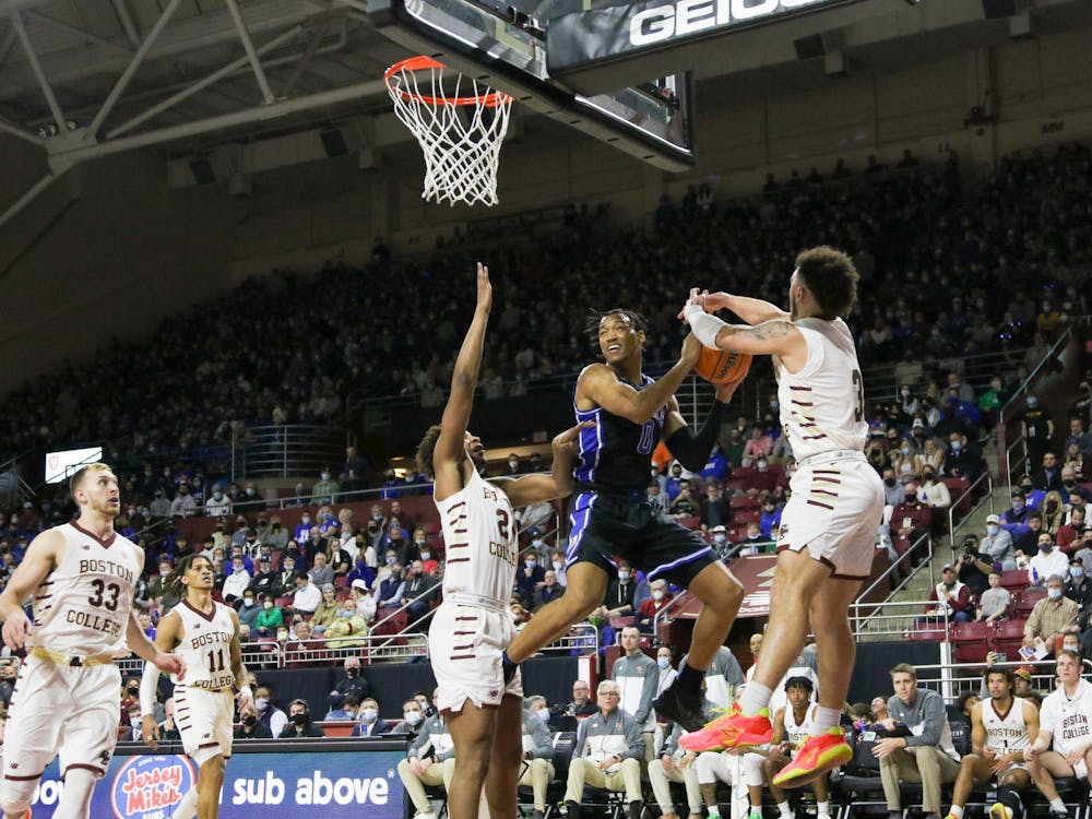 <p>Junior Wendell Moore Jr. went 4-of-4 from beyond the arc.&nbsp;</p>