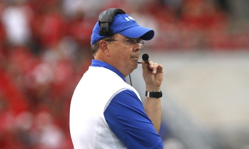 Head coach David Cutcliffe has made November football games meaningful in his second year at Duke.
