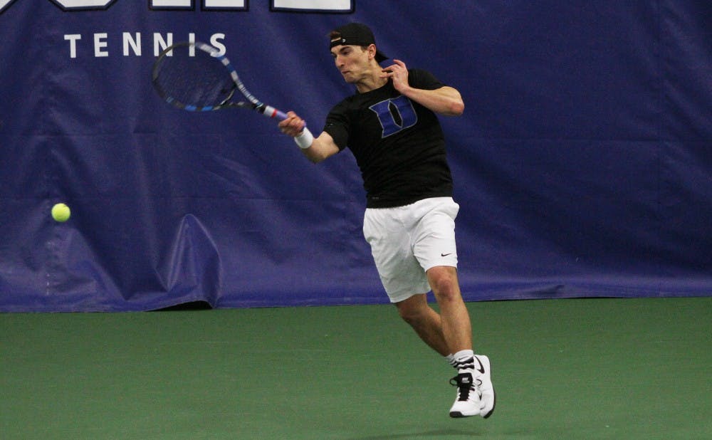 Junior T.J. Pura will captain a young Duke squad this season, looking to lead the Blue Devils to the ITA Indoor Championship tournament next month with a win Sunday.