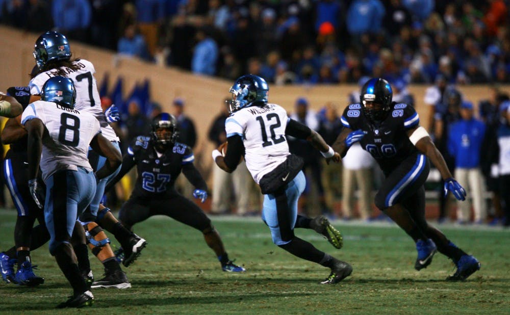 The Blue Devil defense failed to contain Marquise Williams and the Tar Heel offense.