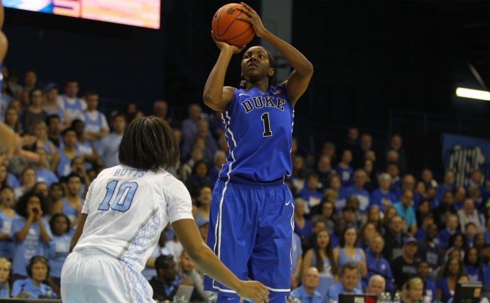 <p>Elizabeth Williams was a four-time ACC Defensive Player of the Year and anchored Duke in the paint from 2011-2015.&nbsp;</p>