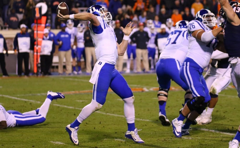 <p>Thomas Sirk led the Blue Devils to an 8-5 campaign in 2015 but missed last year due to two Achilles injuries.&nbsp;</p>