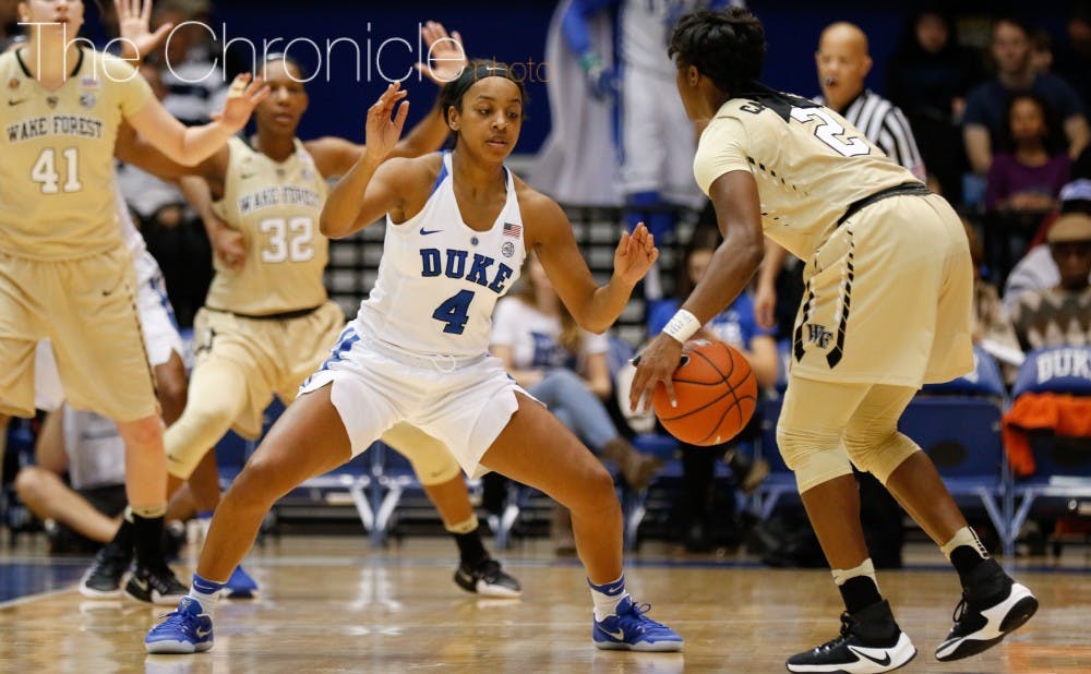 Lexie Brown is averaging 3.0 steals per game to go along with her 18.2 points per contest that headline the Blue Devil offense.&nbsp;