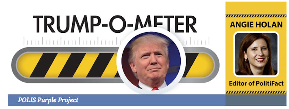 <p>The Trump-O-Meter is modeled after Politifact's Obameter, which tracked President Obama's campaign promises.&nbsp;</p>