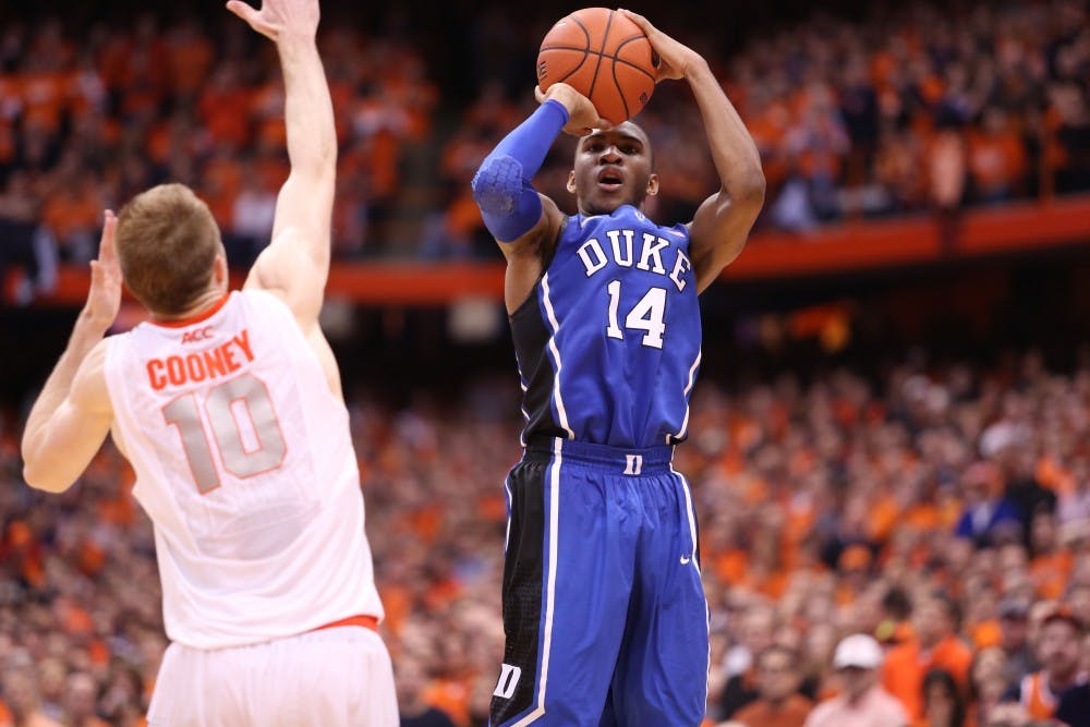 Rasheed Sulaimon hit a buzzer-beating 3-pointer to send the game to overtime, where Duke fell to No. 2 Syracuse 91-89 at the Carrier Dome.