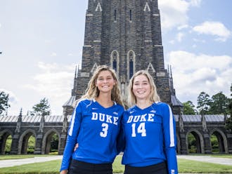 Mackenzie (left) and Taylor (right) Cole were reunited this past offseason after Taylor transferred to Duke. 