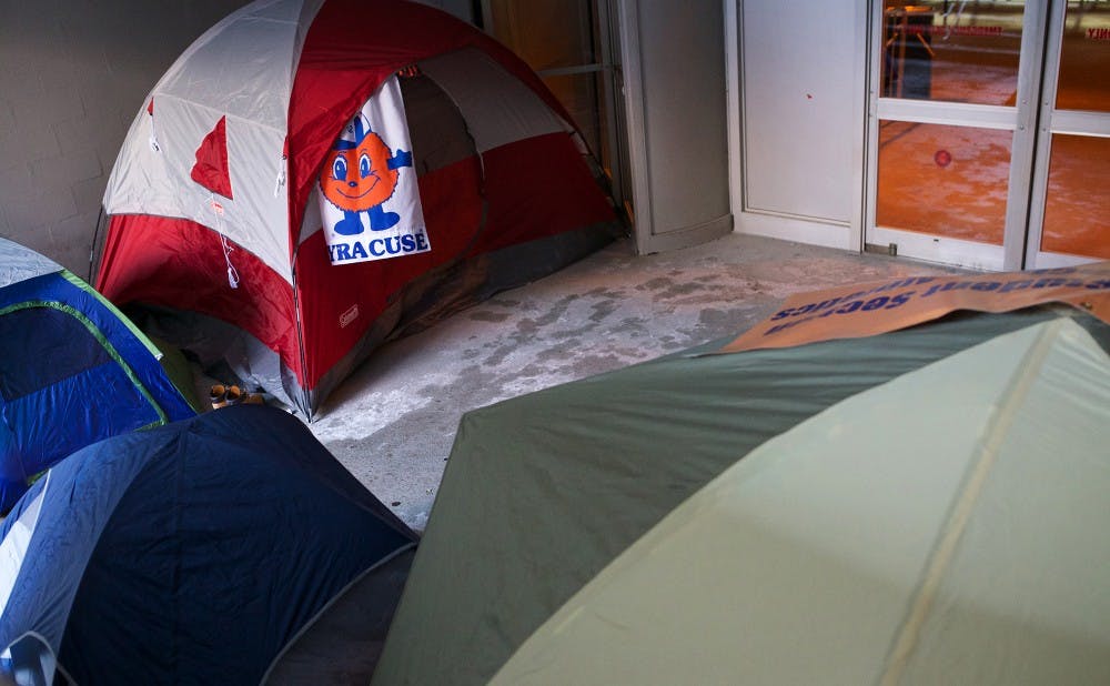 Syracuse students have taken a page out of Duke’s book by camping out for this weekend’s matchup between the Blue Devils and Orange.