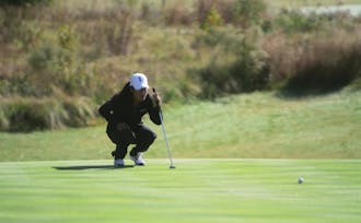 After making the cut at the British Open this summer, sophomore Celine Boutier leads Duke into the Mason Rudolph Women's Championship.