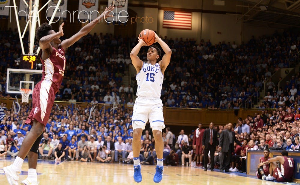Jackson connected on 3-of-4 3-pointers Tuesday, giving the Blue Devil offense some pop and allowing Duke to pull away for a relatively stress-free victory.&nbsp;