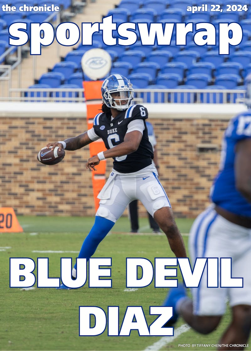 Maalik Murphy winds up before a throw during Duke's spring game.