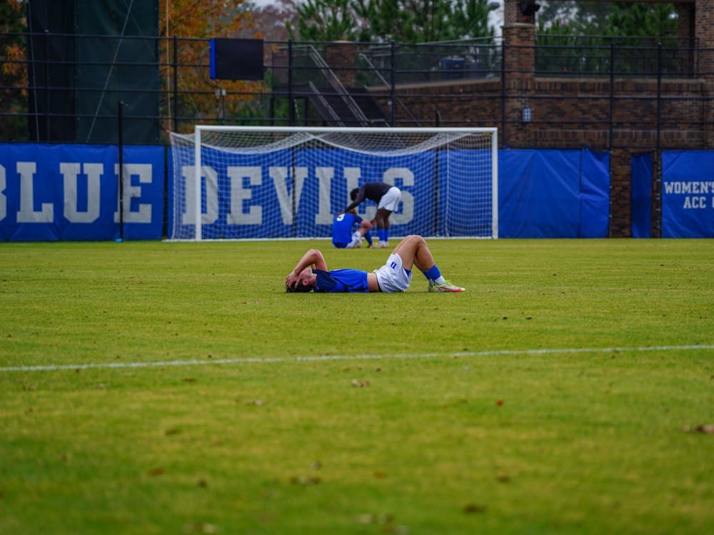 Blue Devil players fell to the turf as their season came to an end at Koskinen Stadium.