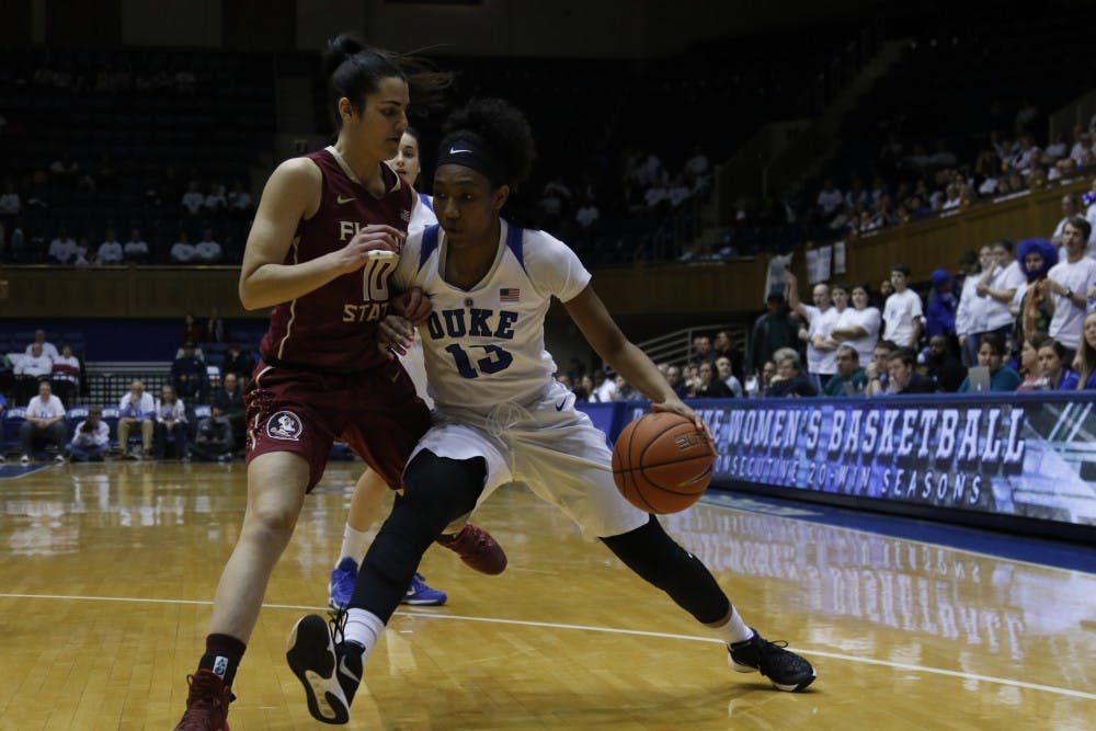 Freshman Crystal Primm scored eight points Thursday in Duke's loss to Florida State.