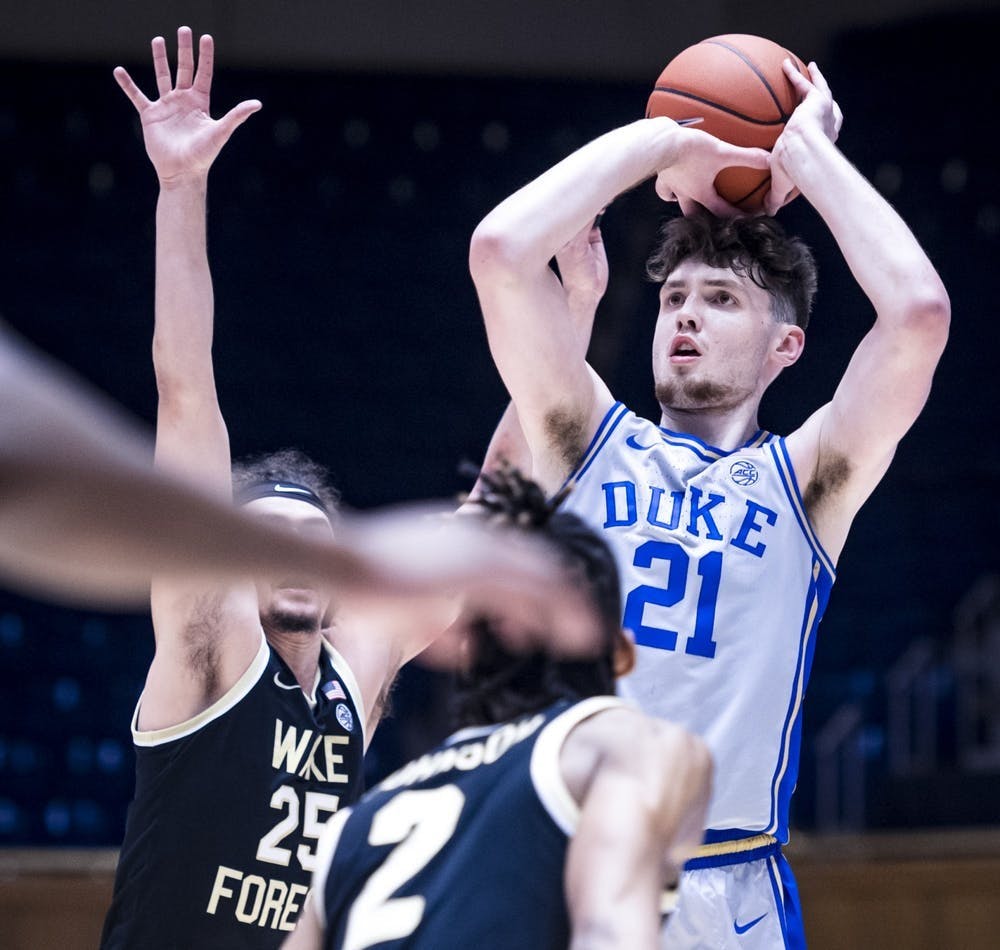 Matthew Hurt notched a career-high 26 points in Duke's first matchup with Wake Forest Jan. 9.