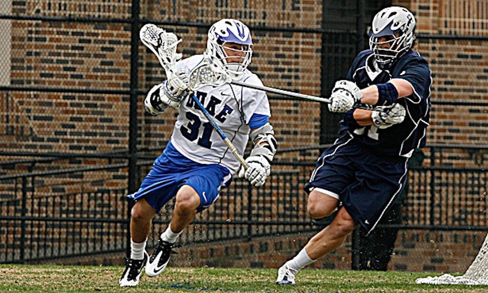 Freshman attacker Jordan Wolf had the best game of his short career at Duke, tallying seven points with four goals.