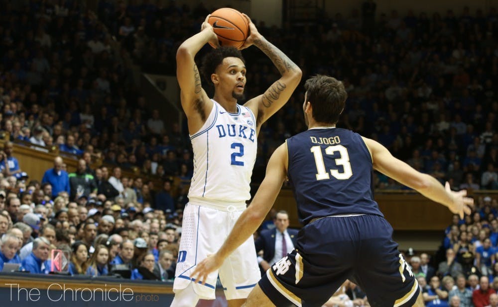 Gary Trent Jr knocked down four triples to lead the way in the first half.