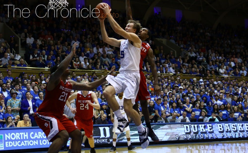 Freshman Luke Kennard hit six 3-pointers off the bench en route to a 26-point performance as Duke picked up a second straight win against N.C. State Saturday.