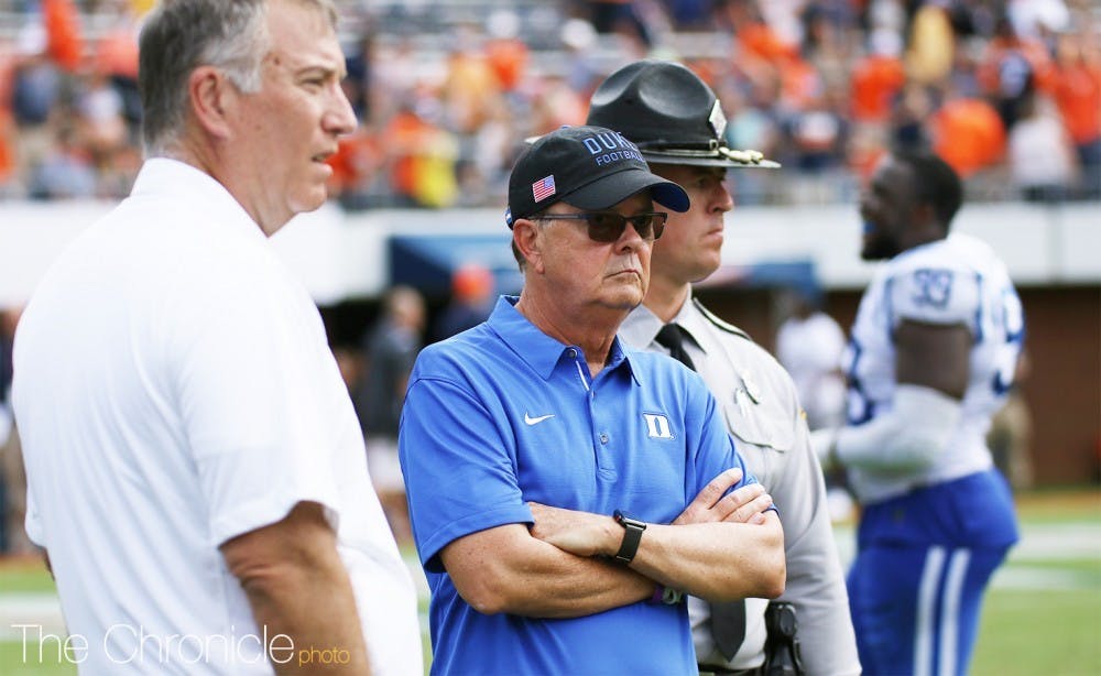 David Cutcliffe entrusted two assistants with defensive coordinator duties this fall.