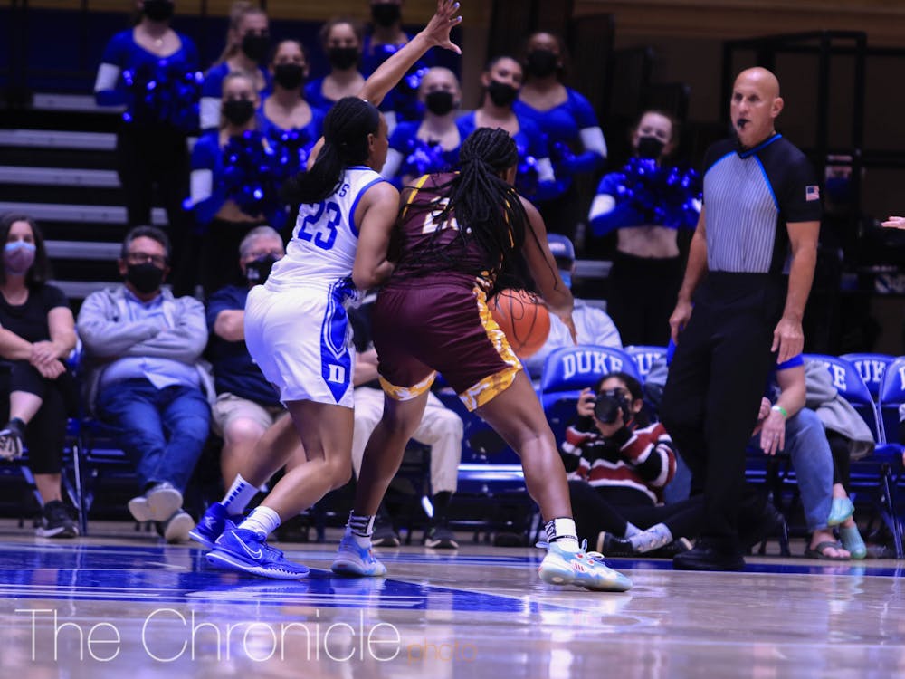 Senior forward Imani lewis was one of several Duke players to make significant contributions off the bench. 