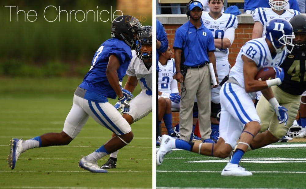 Anthony Nash (83) and T.J. Rahming are Duke's two biggest returning threats in the passing game.
