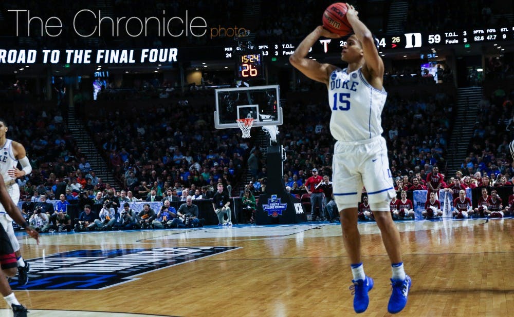 <p>Freshman Frank Jackson scored 14 points Friday as he continues his late-season surge.&nbsp;</p>