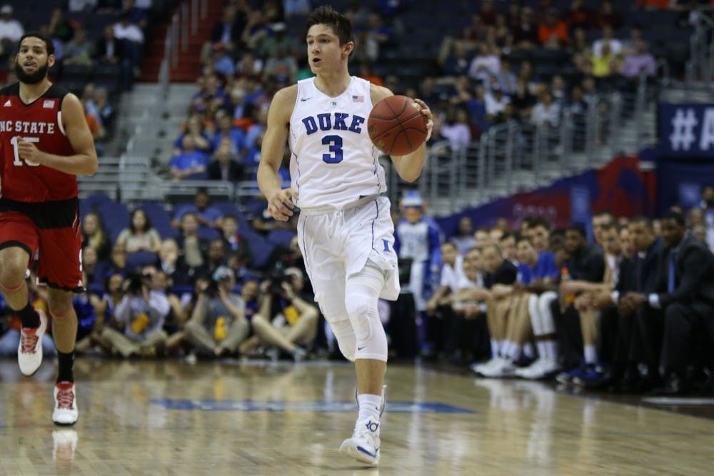 First-team All-ACC guard Grayson Allen sparked the Blue Devils' red-hot shooting effort by leading the team in assists.