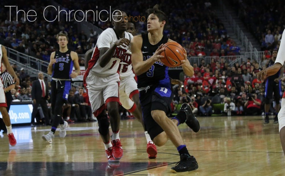<p>Grayson Allen will not play at the start of the ACC play after his latest tripping incident.&nbsp;</p>