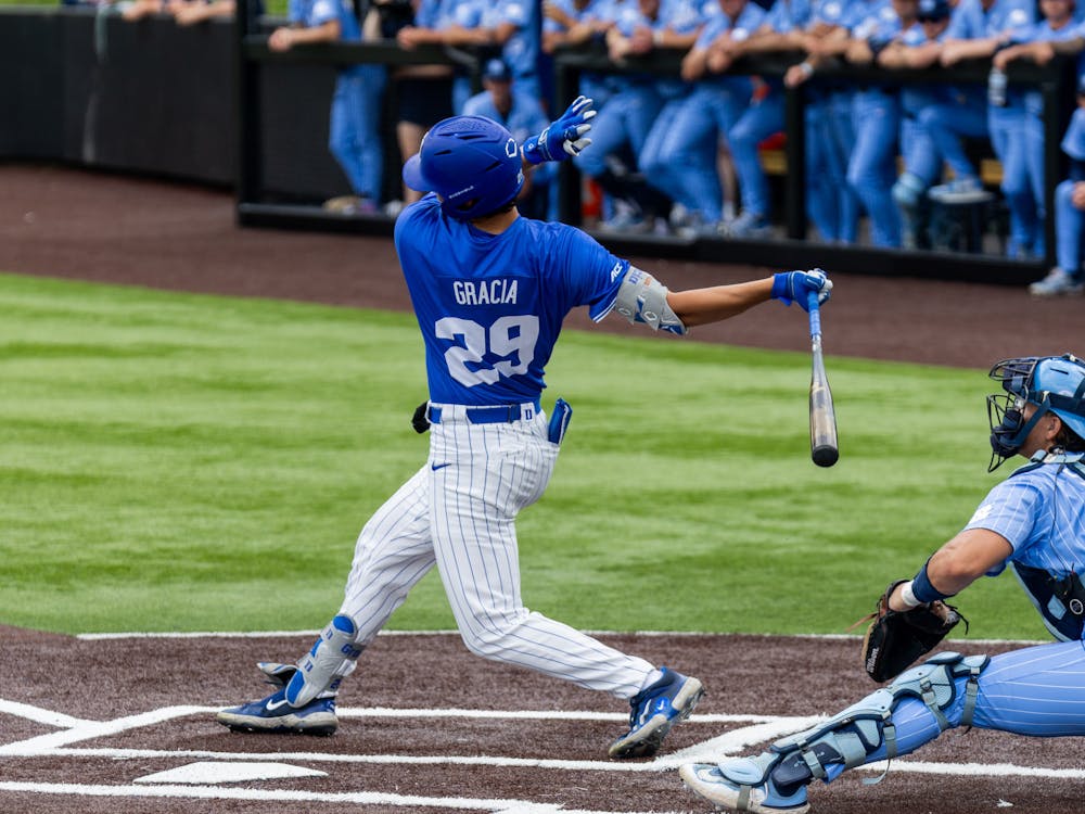 Freshman AJ Gracia drove in the lone run for the Blue Devils against UConn.