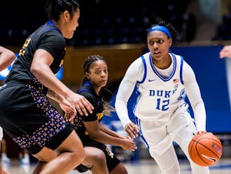 Senior point guard Mikayla Boykin was one of four Blue Devils to score in double digits Saturday against East Carolina.