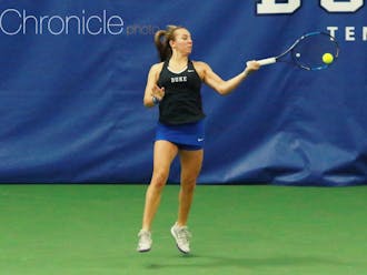 Rebecca Smaller pulled out a clutch win Sunday to give the Blue Devils a second straight win against Northwestern in the past week.&nbsp;