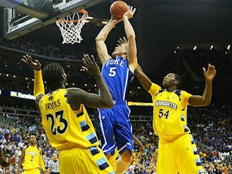 Mason Plumlee turned in his best performance yet as a Blue Devil, scoring 25 points and grabbing 12 boards.