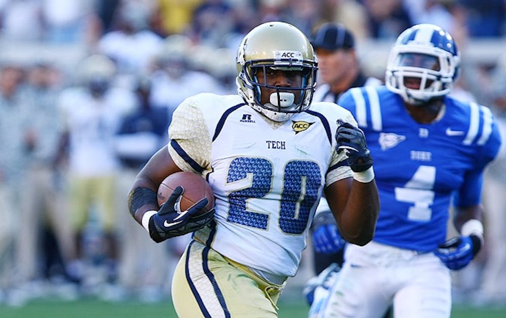 Georgia Tech running back David Sims ran for 70 yards on 11 carries as the Yellow Jackets tallied 330 yards on the ground.