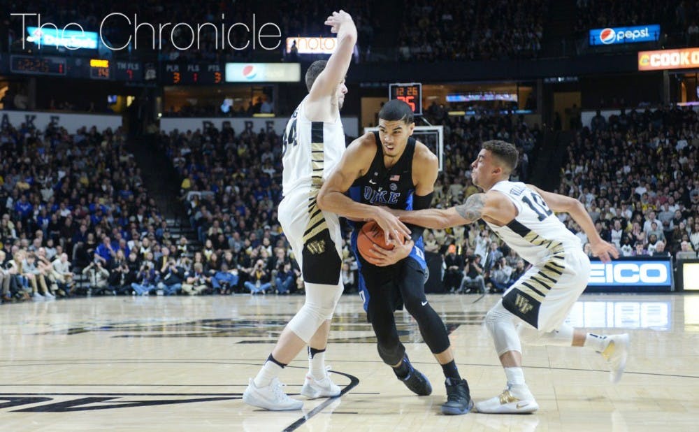 Turnovers were an issue again for the Blue Devils on the road, and freshman Jayson Tatum had another tough outing, fouling out with about seven minutes remaining.&nbsp;