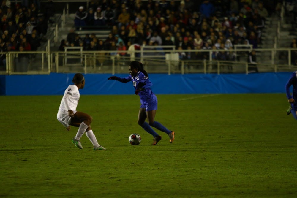Forward Toni Payne's footwork led to both Duke goals Friday, but the junior also played a role in keeping the Seminoles off the scoreboard.