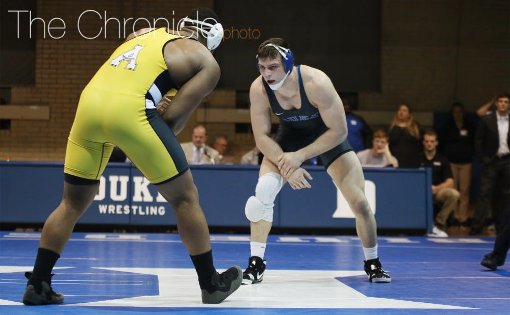<p>Despite trailing 16-6, the Blue Devils reeled off three straight bout victories to win in dramatic fashion.&nbsp;</p>