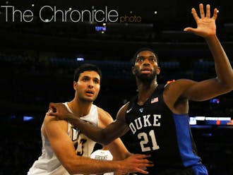 Senior Amile Jefferson and the Blue Devils used a variety of defenses this weekend in two wins at Madison Square Garden, including a 1-3-1 zone with the lanky forward at the top of the zone.