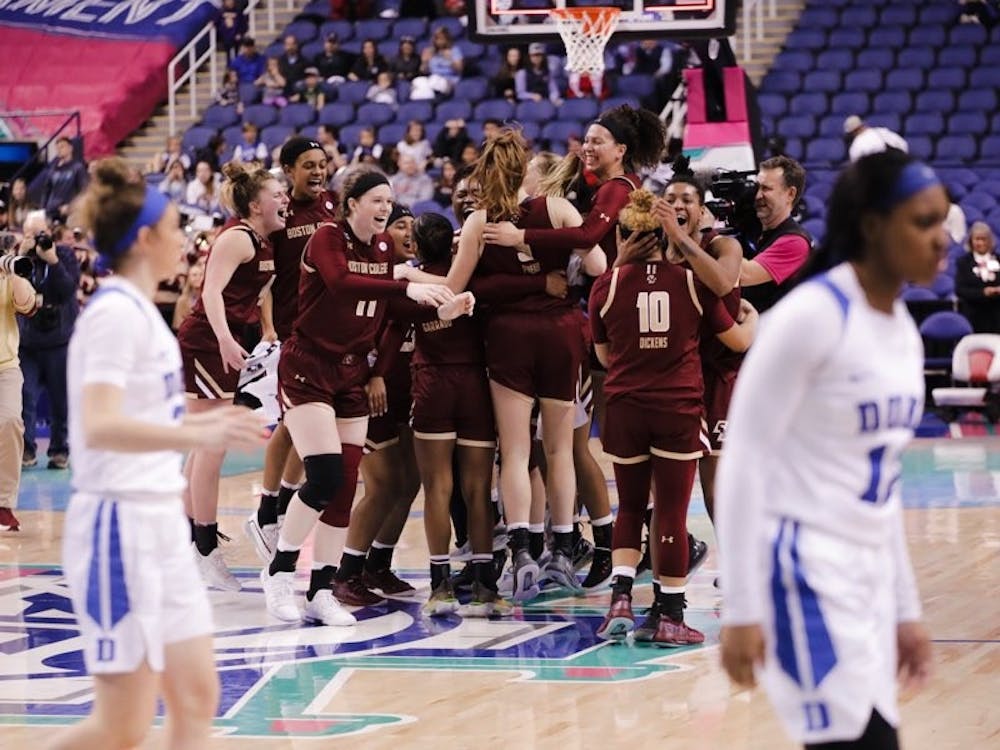 Boston College pulled off the upset Friday night, ending hopes of an ACC title for Duke.