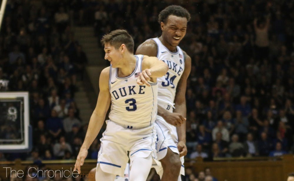 Grayson Allen had his second-highest scoring game of the season to lead Duke to victory without Marvin Bagley III.