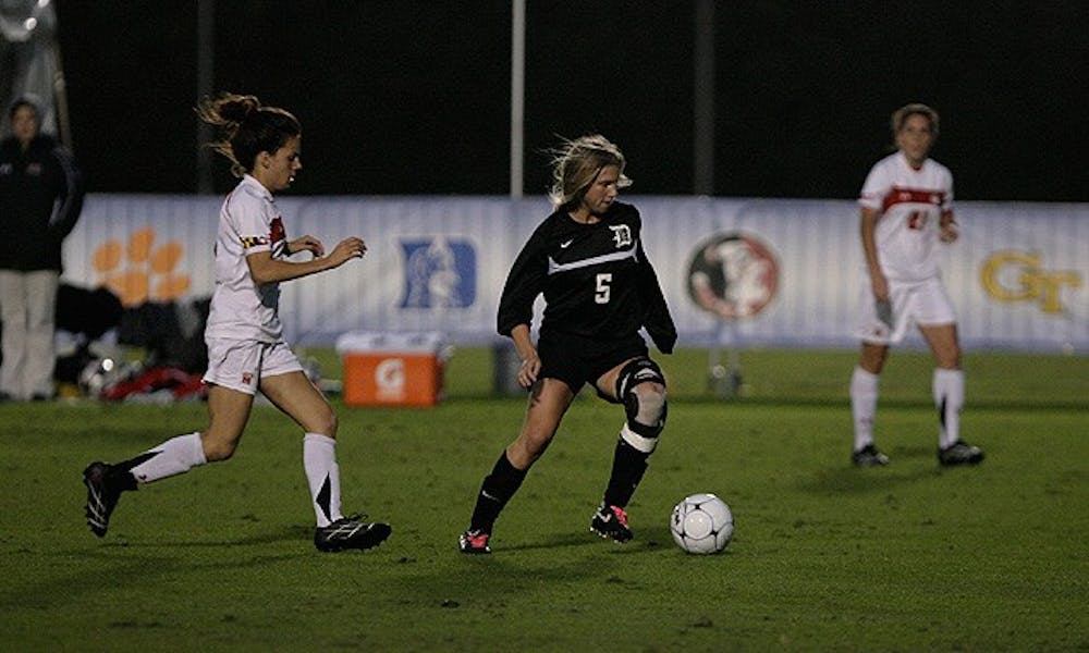 Molly Lester and seven other Blue Devils played their final game with Duke Friday, losing 2-0 in Stillwater.