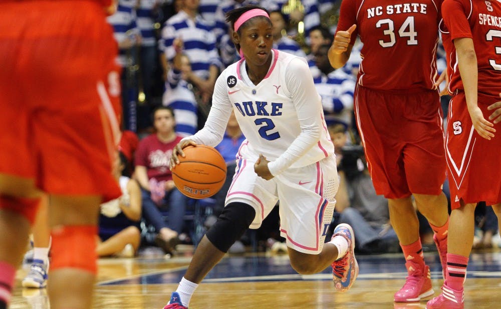 Sophomore point guard Alexis Jones will undergo an MRI Monday after spraining her knee in Duke's loss to Notre Dame.