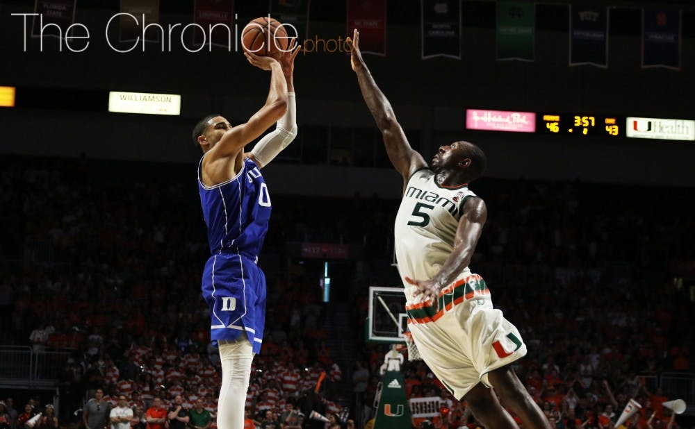 Jayson Tatum made some timely jumpers as Duke made its second half run, but went 0-of-7 from the 3-point line Saturday.