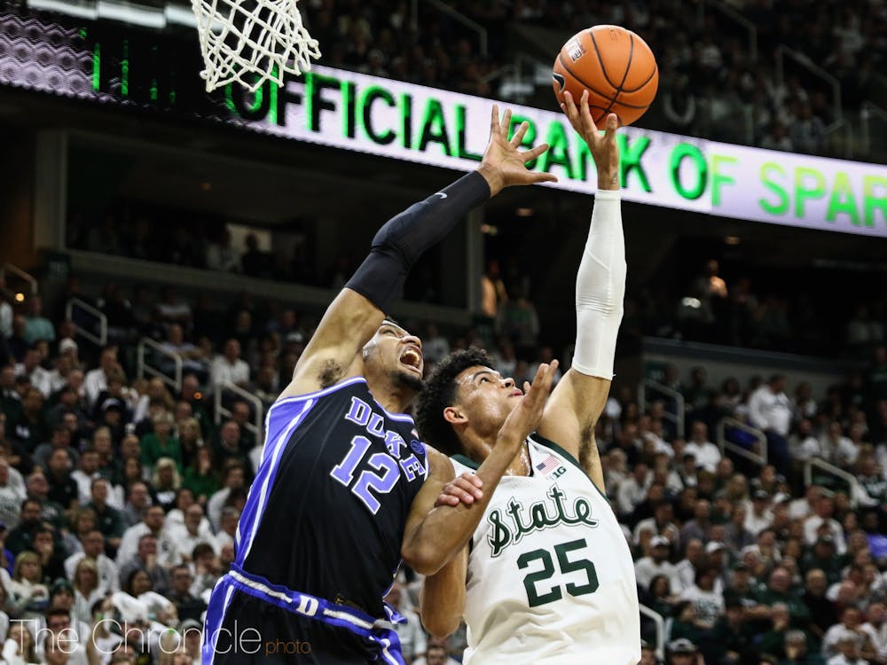 <p>Javin DeLaurier played his best basketball of the season against Michigan State Tuesday.</p>