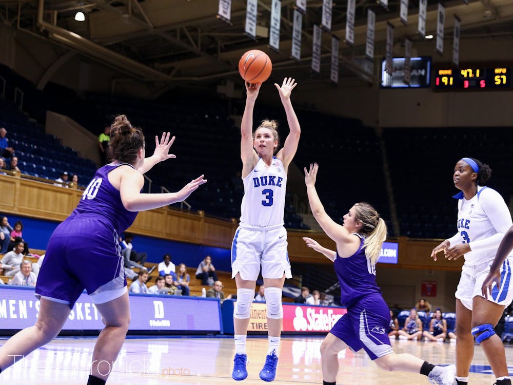 Senior Miela Goodchild posted 13 points on a 4-of-8 clip from 3-point range. 