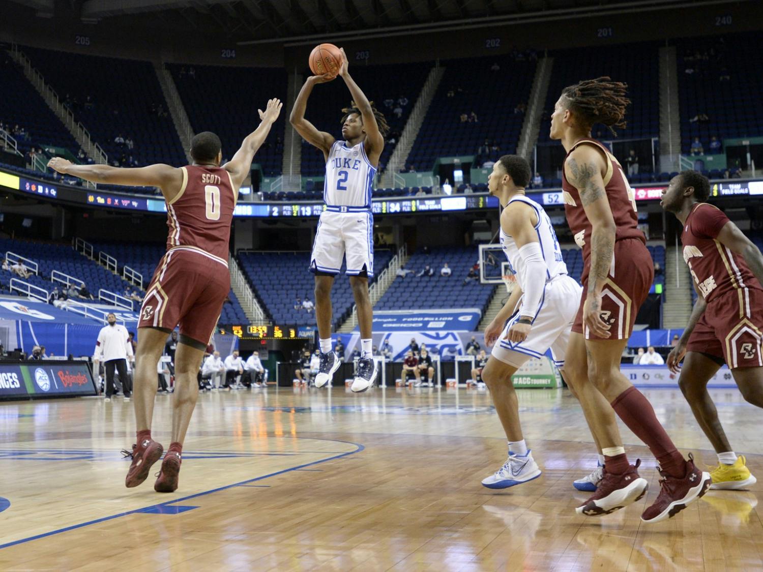 DJ Steward averaged 13 points and 2.4 assists in his lone season as a Blue Devil. 