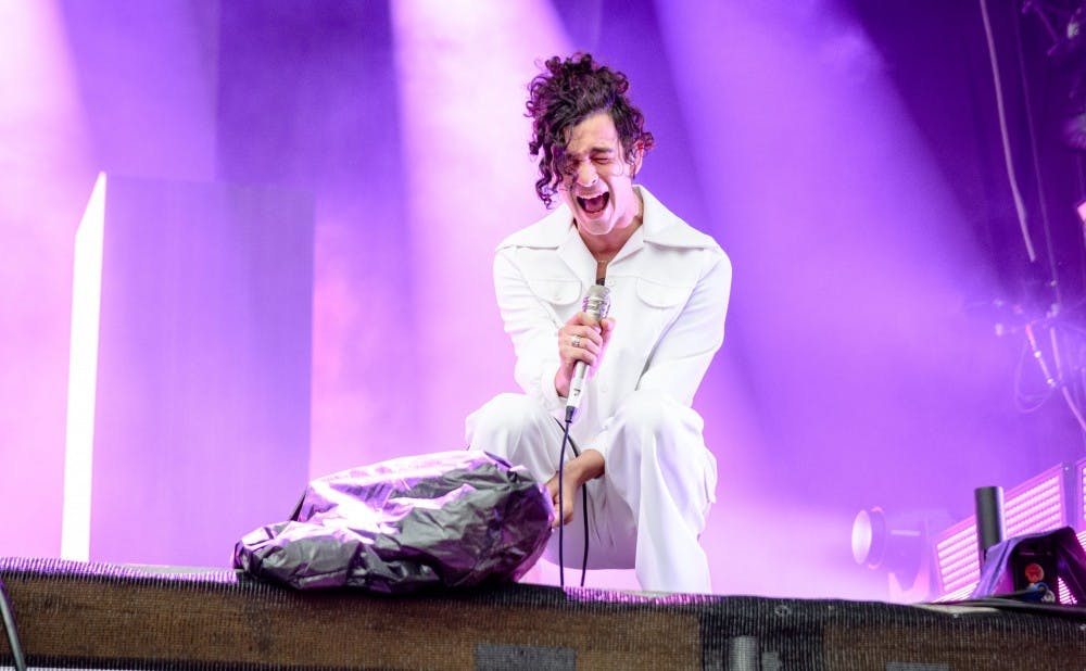 <p>The lead singer of The 1975, which recently released its third LP, performing in 2016.</p>