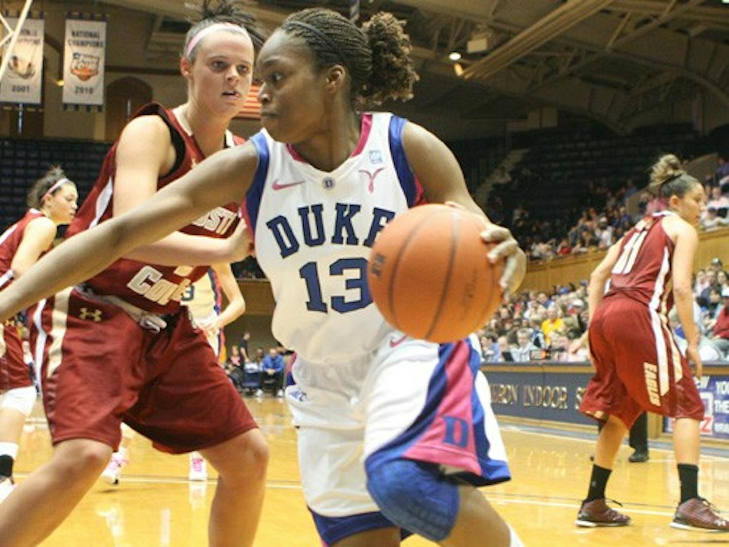 Karima Christmas had 14 points and 11 rebounds to lead the Blue Devils to their second win in three days.